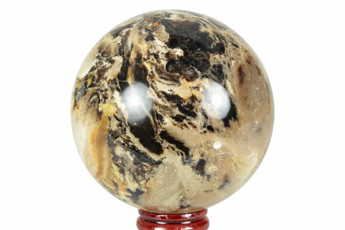 Polished Black Opal Sphere - Madagascar #225147